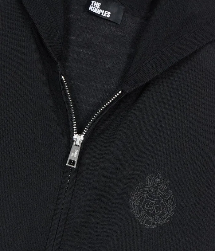 Women Sweaters THE KOOPLES Black Wool Hooded Cardigan Women Sweaters THE KOOPLES Black Wool Hooded Cardigan