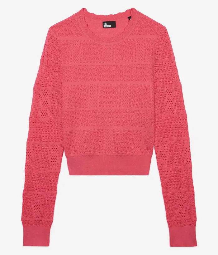 Women Sweaters THE KOOPLES Fuchsia Openwork Knit Sweater