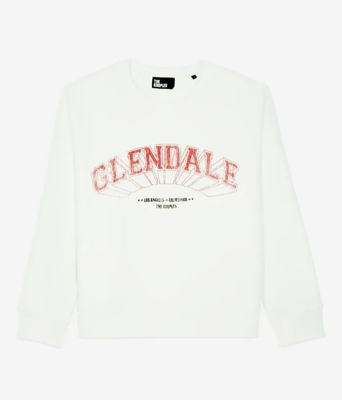 Women Sweatshirts THE KOOPLES Ecru Sweatshirt With Glendale Serigraphy