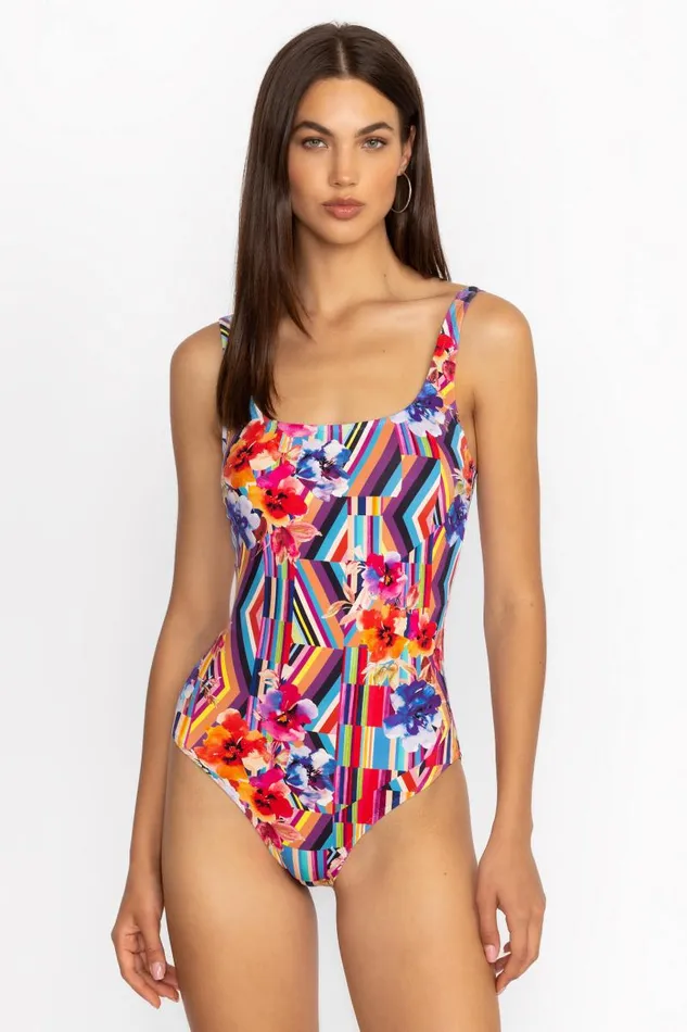 Women Swim and Resort Johnny Was SUMMER STRIPES TANKSUIT ONE PIECE Summer Stripes