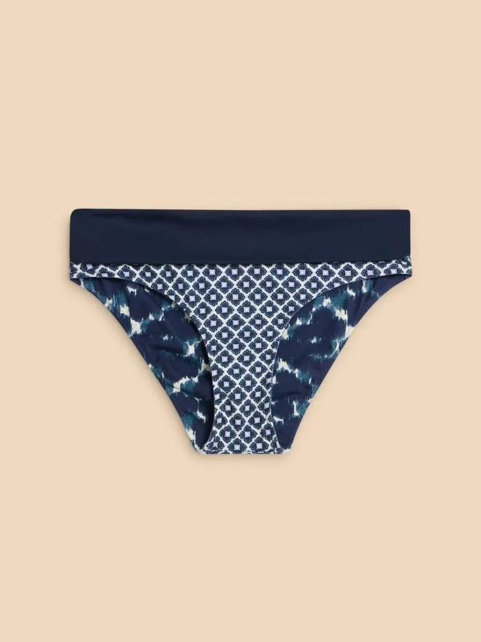Women SWIMWEAR White Stuff Reversible Fold Down Bottom Navy Multi Women SWIMWEAR White Stuff Reversible Fold Down Bottom Navy Multi
