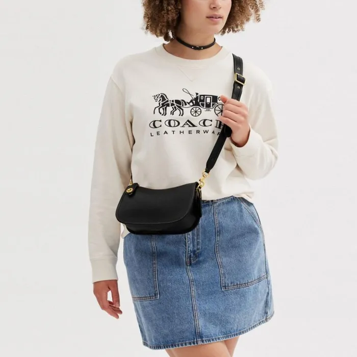 Women Swinger Bag Brassblack Coach Crossbody Bags
