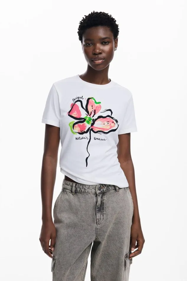 Women Tshirts Desigual Flower Tshirt