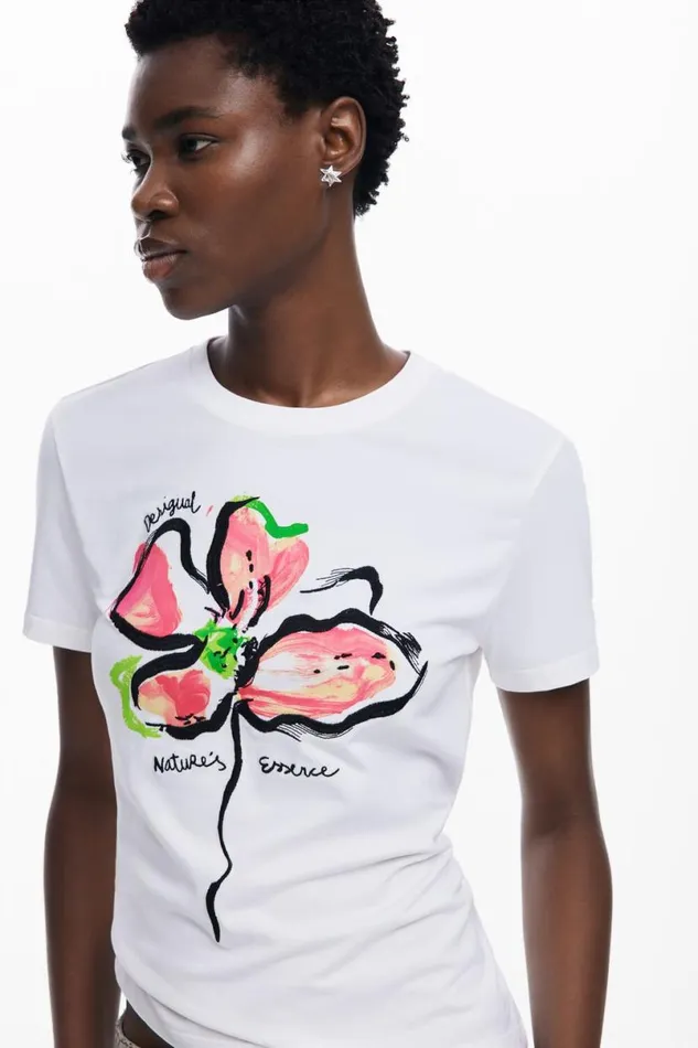 Women Tshirts Desigual Flower Tshirt