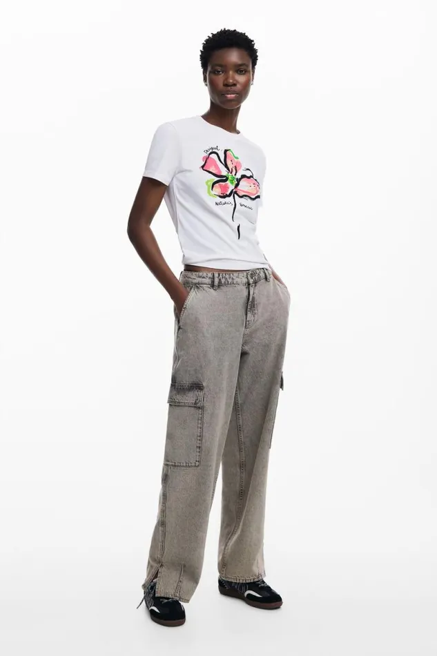 Women Tshirts Desigual Flower Tshirt