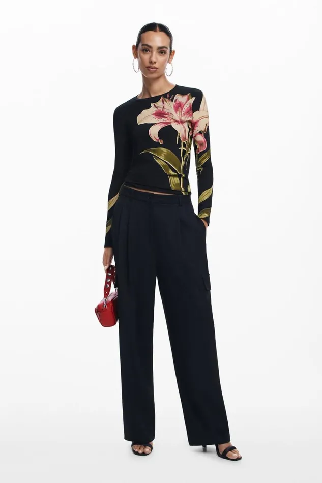 Women Tshirts Desigual Orchid Longsleeve Tshirt