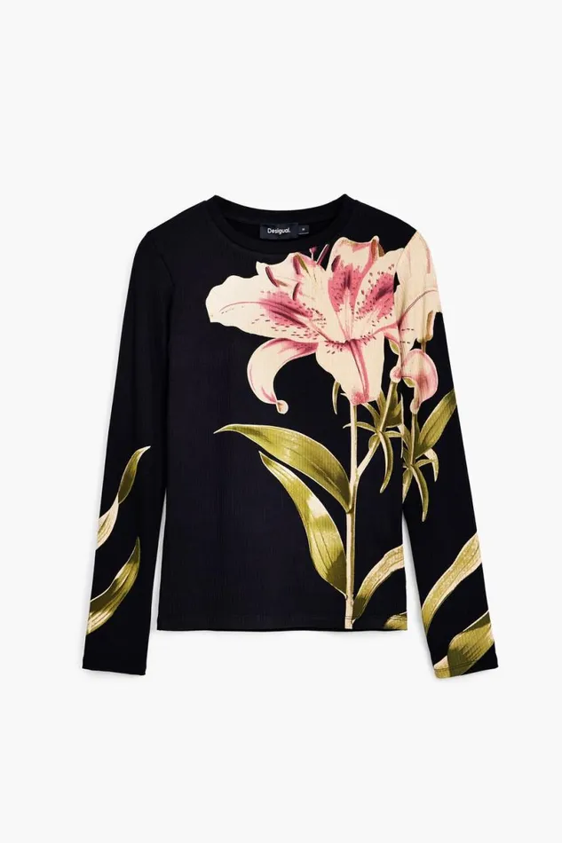 Women Tshirts Desigual Orchid Longsleeve Tshirt
