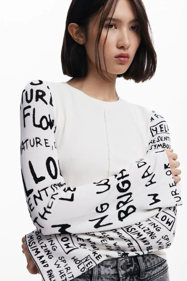 Women Tshirts Desigual Oversized Knit Cardigan