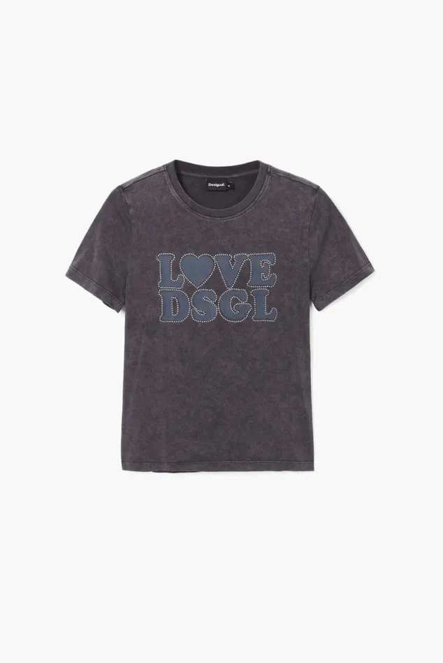 Women Tshirts Desigual Plain Tshirt Text