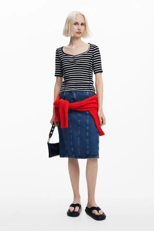 Women Tshirts Desigual Striped Tshirt