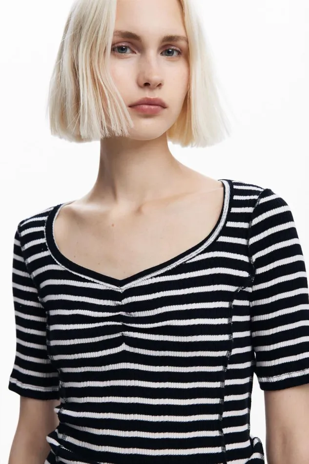 Women Tshirts Desigual Striped Tshirt