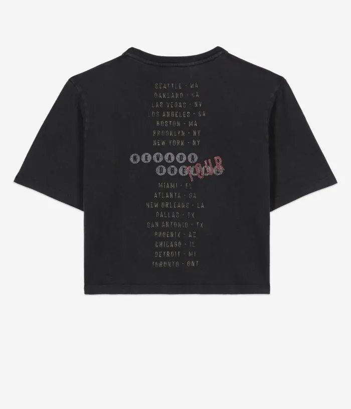 Women Tshirts THE KOOPLES Black Tshirt With Nevada Dreams Serigraphy Women Tshirts THE KOOPLES Black Tshirt With Nevada Dreams Serigraphy