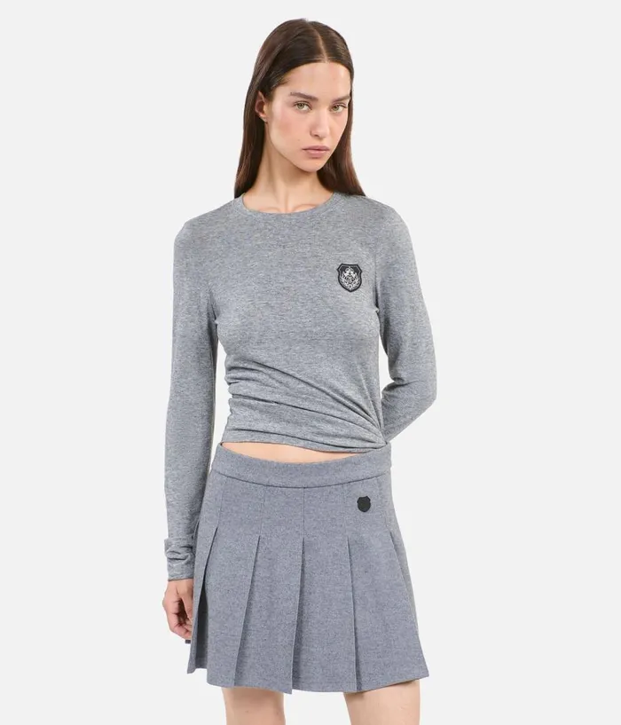 Women Tshirts THE KOOPLES Long Sleeved Printed Tshirt Women Tshirts THE KOOPLES Long Sleeved Printed Tshirt