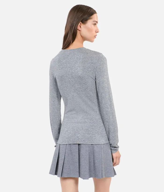 Women Tshirts THE KOOPLES Long Sleeved Printed Tshirt Women Tshirts THE KOOPLES Long Sleeved Printed Tshirt