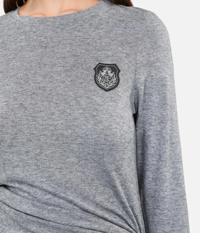 Women Tshirts THE KOOPLES Long Sleeved Printed Tshirt Women Tshirts THE KOOPLES Long Sleeved Printed Tshirt