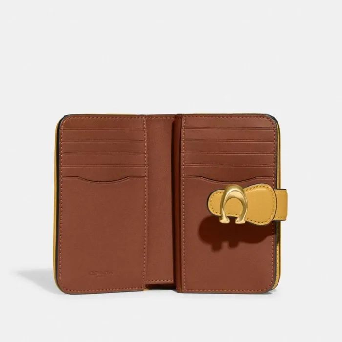 Women Tabby Medium Wallet Brassyellow Gold Coach Large Wallets