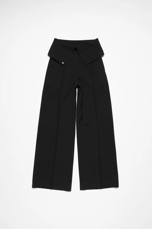 Women Tailored Wool Blend Trousers Black Acne Studios Trousers