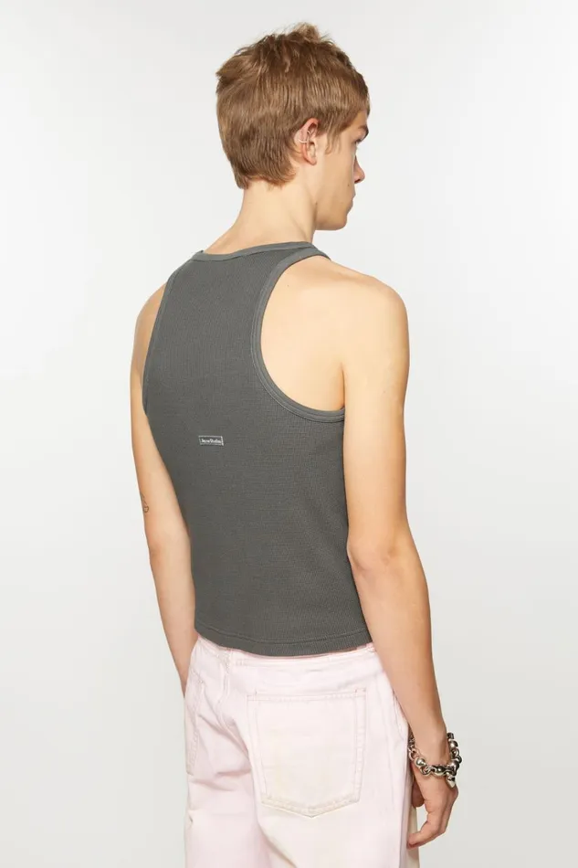 Women Tank Top 8211 Fitted Unisex Fit Faded Grey Acne Studios Tshirts