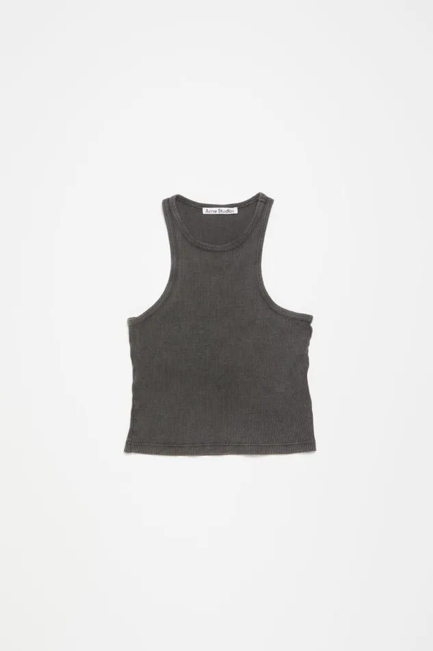 Women Tank Top 8211 Fitted Unisex Fit Faded Grey Acne Studios Tshirts