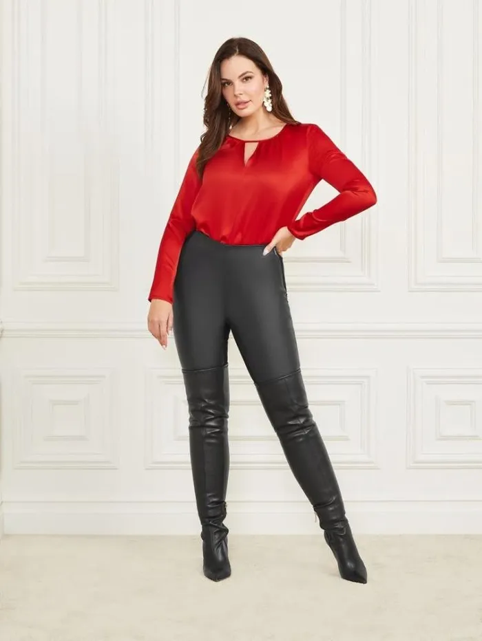 Women Tops And Sweaters Marciano Jenni Bodysuit Red Hot