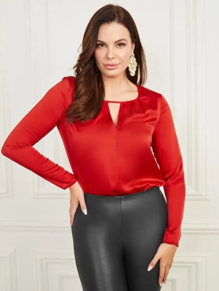 Women Tops And Sweaters Marciano Jenni Bodysuit Red Hot