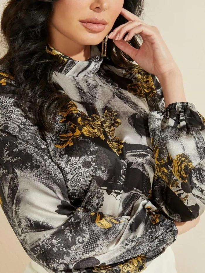 Women Tops And Sweaters Marciano Maggie Top Golden Rose