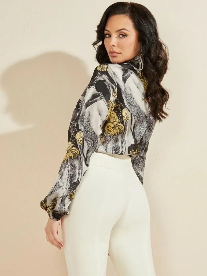 Women Tops And Sweaters Marciano Maggie Top Golden Rose