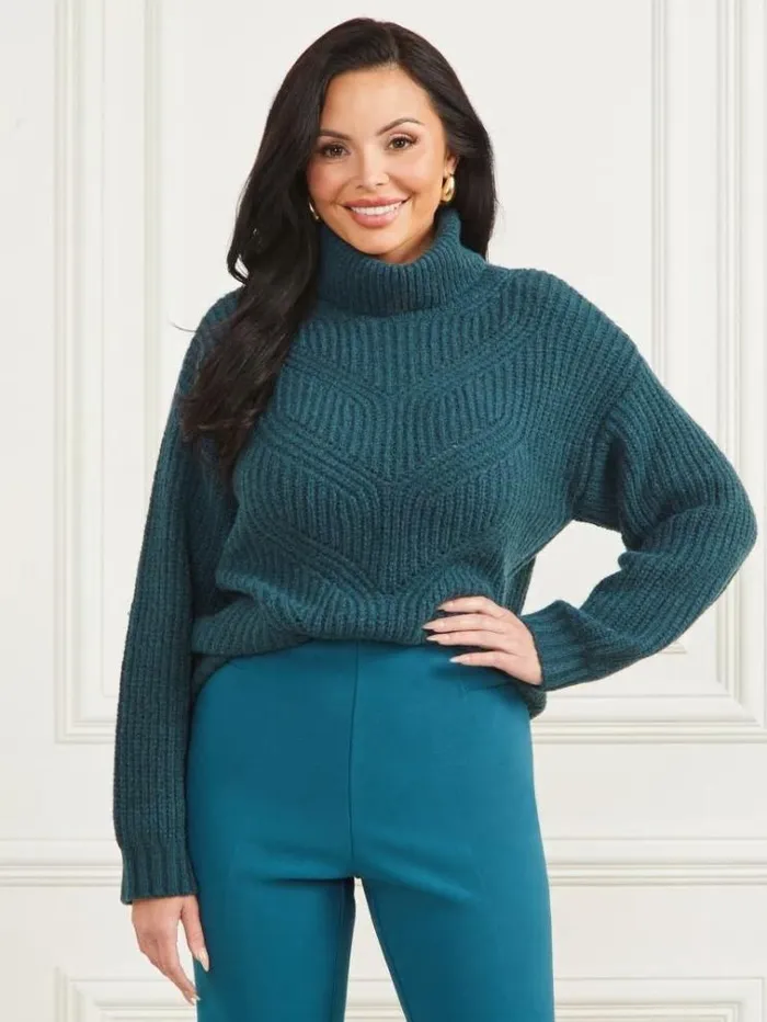 Women Tops And Sweaters Marciano Michelle WoolBlend Sweater Blue Opal Women Tops And Sweaters Marciano Michelle WoolBlend Sweater Blue Opal