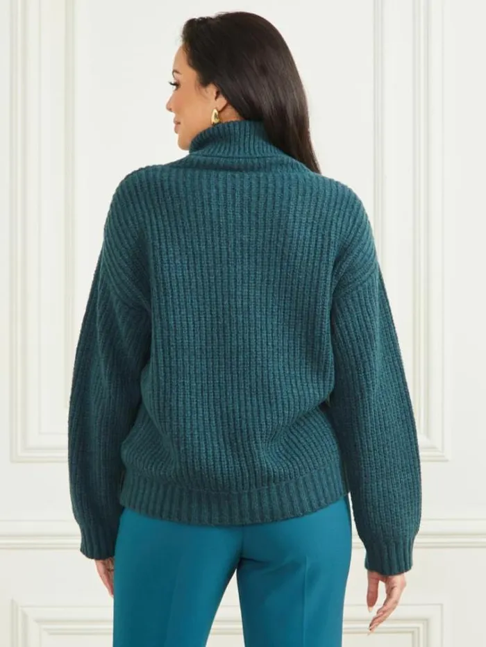 Women Tops And Sweaters Marciano Michelle WoolBlend Sweater Blue Opal Women Tops And Sweaters Marciano Michelle WoolBlend Sweater Blue Opal