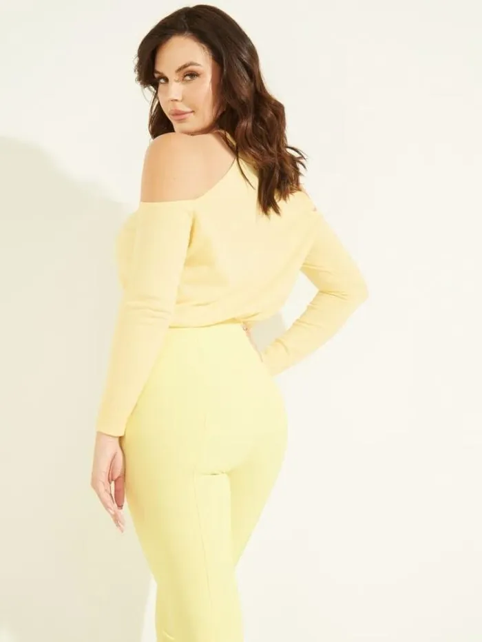 Women Tops And Sweaters Marciano Priya ColdShoulder Sweater Top Cornsilk Women Tops And Sweaters Marciano Priya ColdShoulder Sweater Top Cornsilk