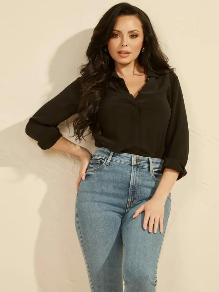 Women Tops And Sweaters Marciano The Silk Icon Blouse Black