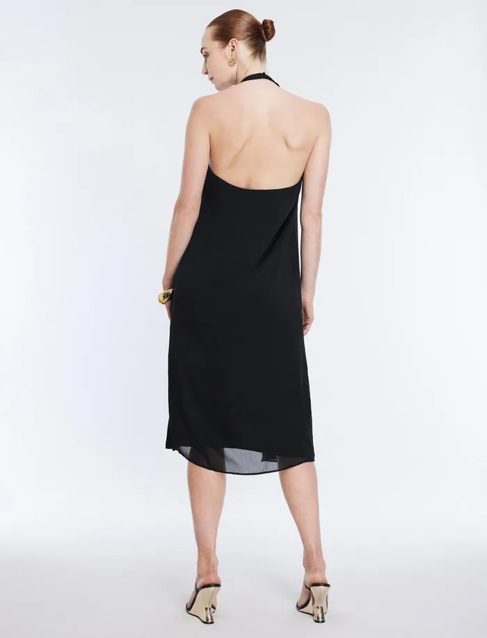Women Tops BCBG Halter Tunic Top Black