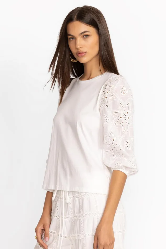 Women Tops Johnny Was NORA EASY TEE White