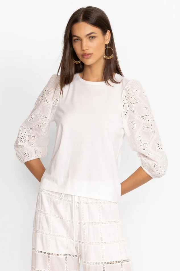 Women Tops Johnny Was NORA EASY TEE White Women Tops Johnny Was NORA EASY TEE White