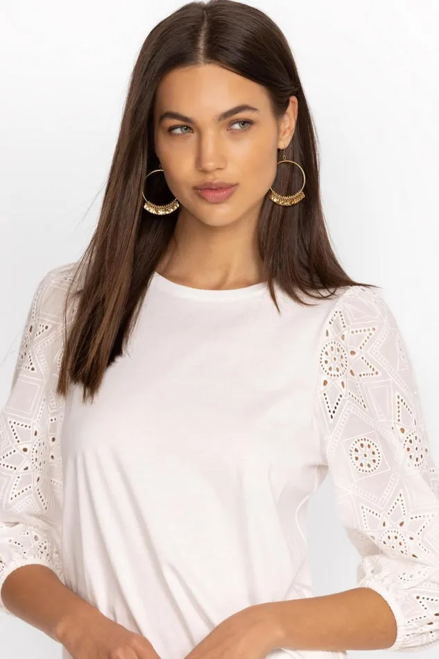 Women Tops Johnny Was NORA EASY TEE White Women Tops Johnny Was NORA EASY TEE White