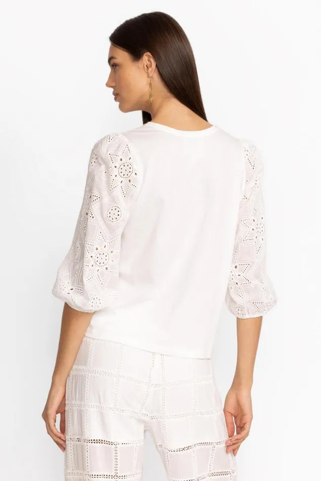 Women Tops Johnny Was NORA EASY TEE White Women Tops Johnny Was NORA EASY TEE White