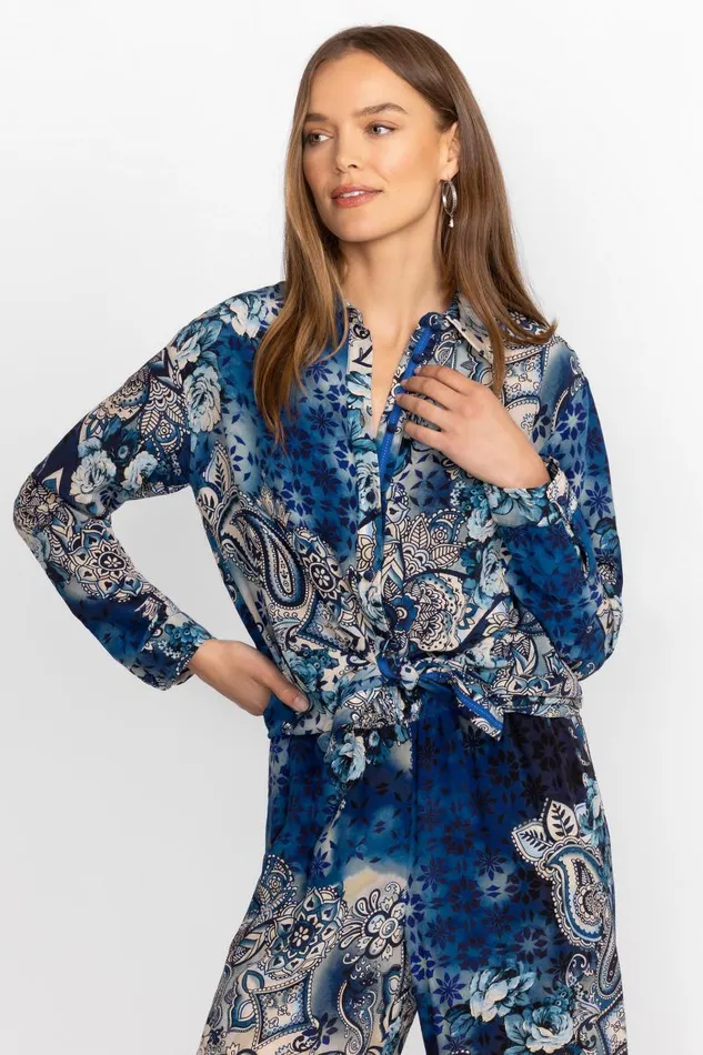 Women Tops Johnny Was OVERSIZED PLEAT SHIRT Isobel