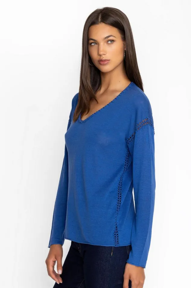 Women Tops Johnny Was THE LIGHTWEIGHT CLASSIC WHIPSTITCH PULLOVER Electric Blue Women Tops Johnny Was THE LIGHTWEIGHT CLASSIC WHIPSTITCH PULLOVER Electric Blue