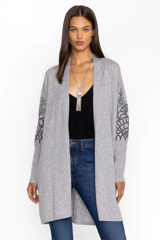 Women Tops Johnny Was THE RELAXED CARDIGAN Grey Women Tops Johnny Was THE RELAXED CARDIGAN Grey