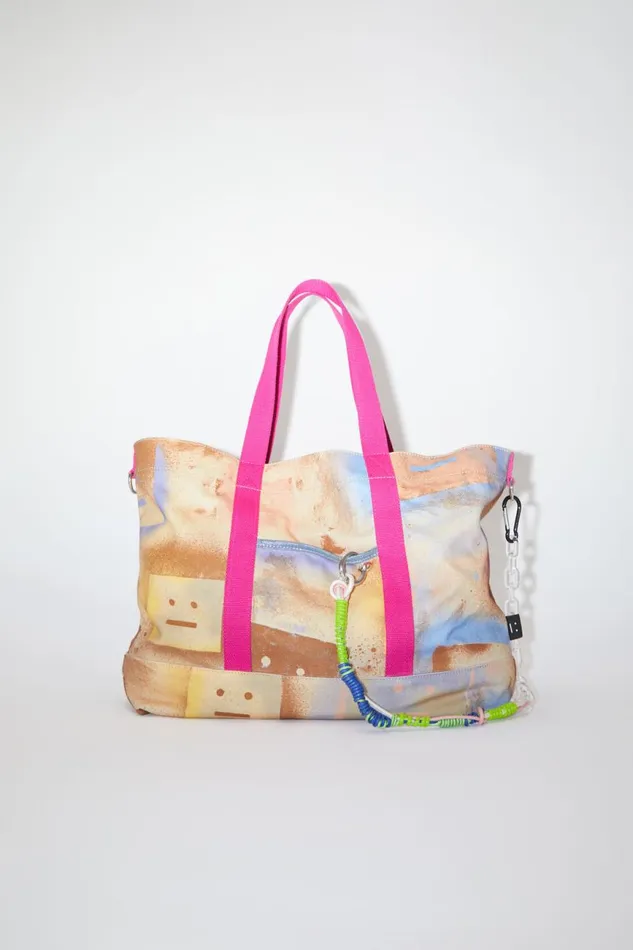 Women Tote Bag Beigemulti Acne Studios Bags
