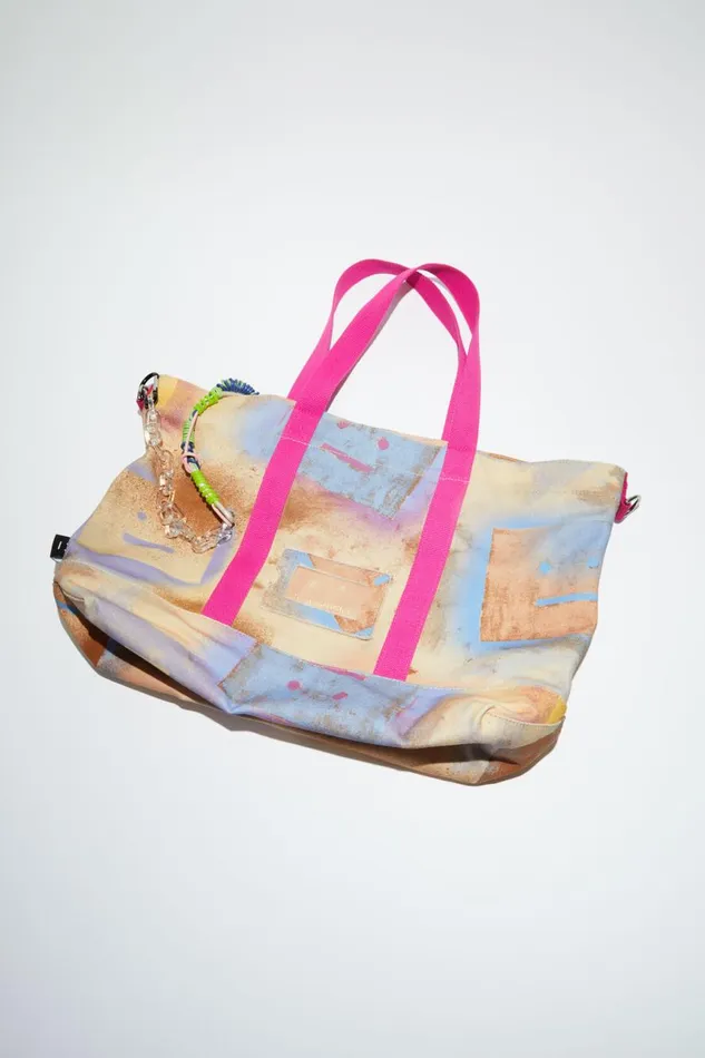 Women Tote Bag Beigemulti Acne Studios Bags