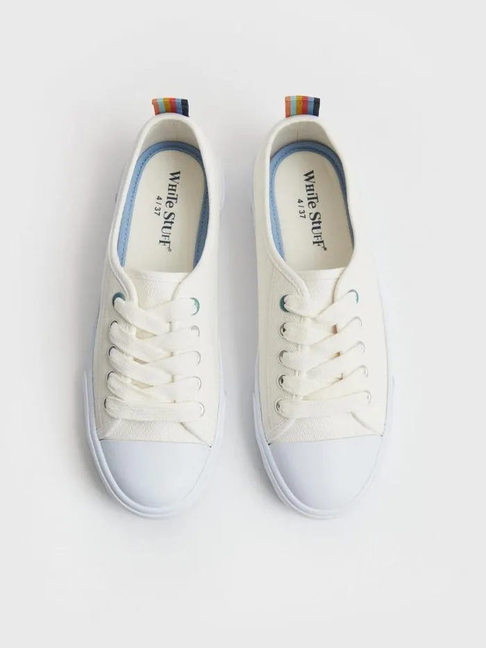 Women TRAINERS White Stuff Piper Plimsolls Natural White Women TRAINERS White Stuff Piper Plimsolls Natural White