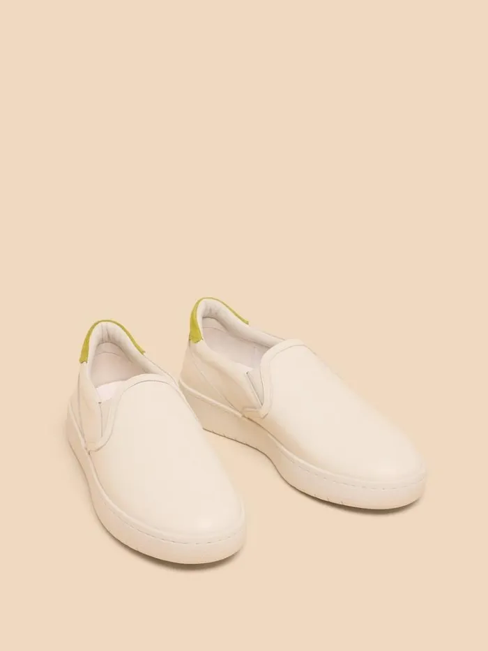 Women TRAINERS White Stuff Primrose Leather Slip On Brilliant White Women TRAINERS White Stuff Primrose Leather Slip On Brilliant White