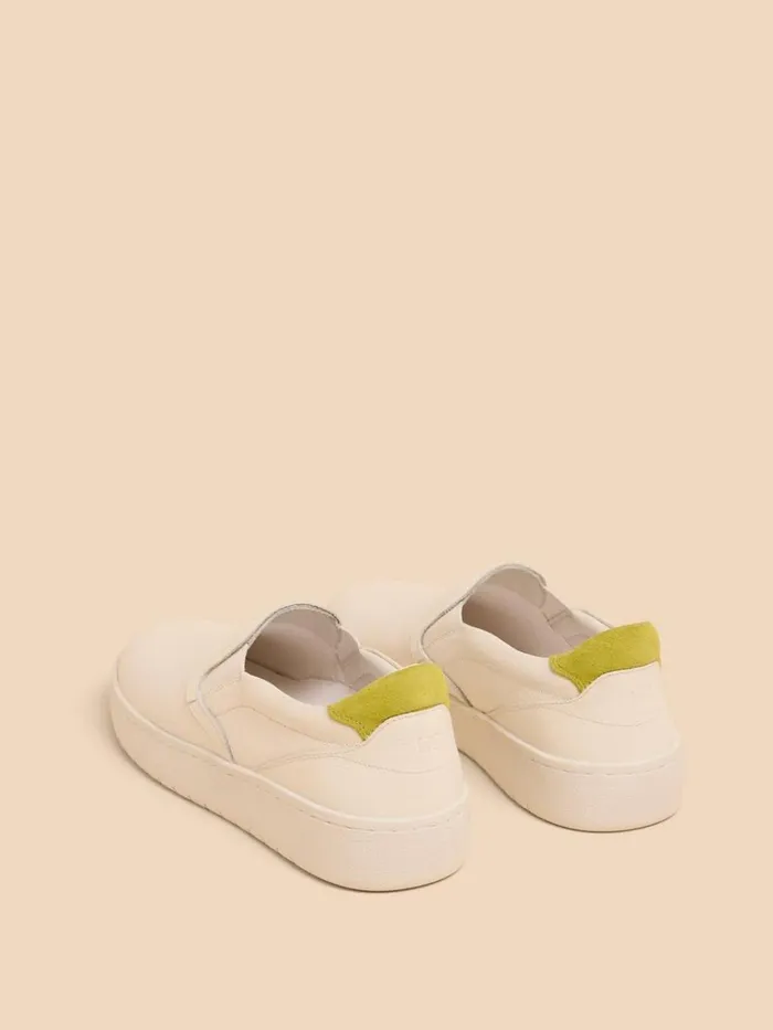 Women TRAINERS White Stuff Primrose Leather Slip On Brilliant White Women TRAINERS White Stuff Primrose Leather Slip On Brilliant White
