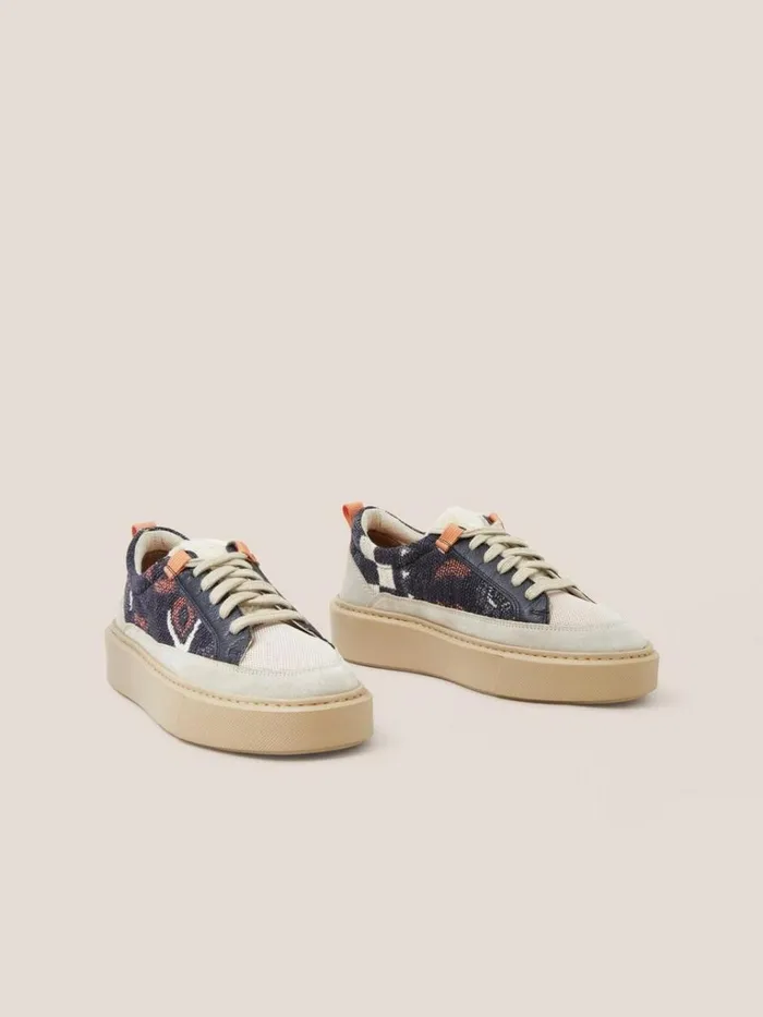 Women TRAINERS White Stuff XL Extralight Suede Trainer Navy Multi