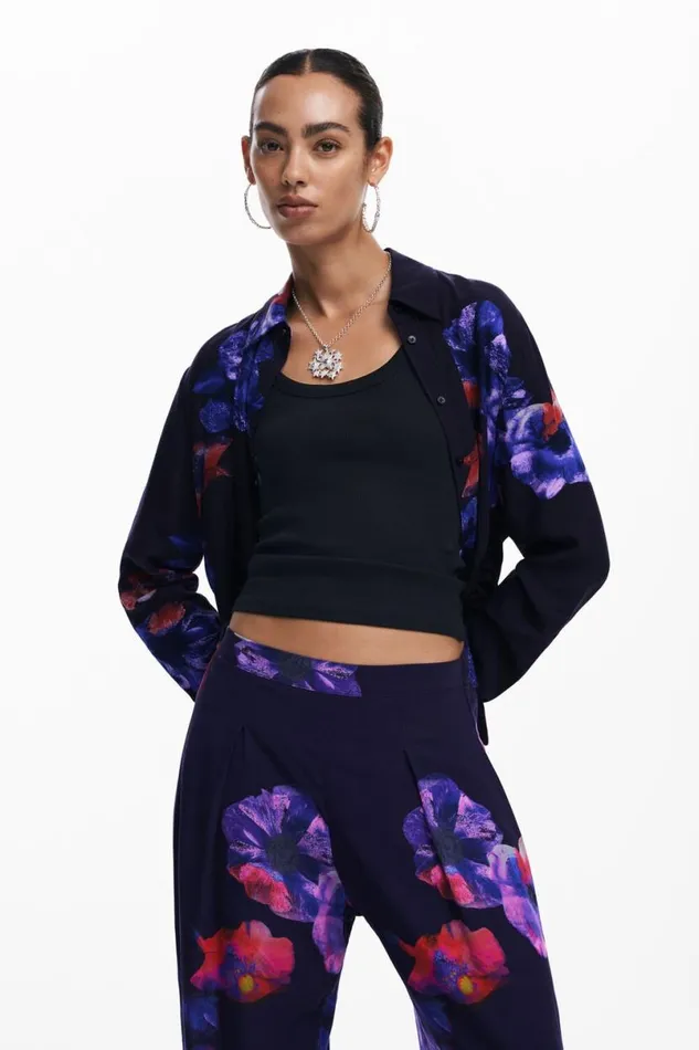 Women Trousers Desigual Flowy Floral Pants