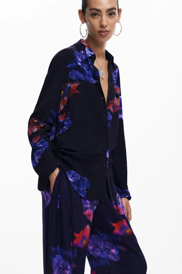 Women Trousers Desigual Flowy Floral Pants