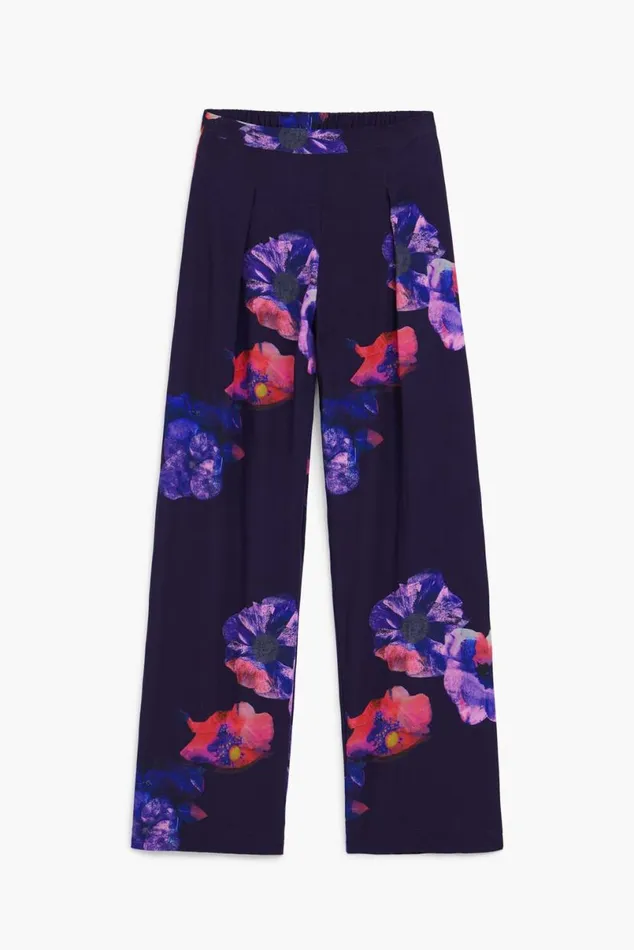 Women Trousers Desigual Flowy Floral Pants