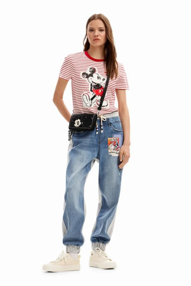 Women Trousers Desigual Mickey Mouse Jogger Jeans
