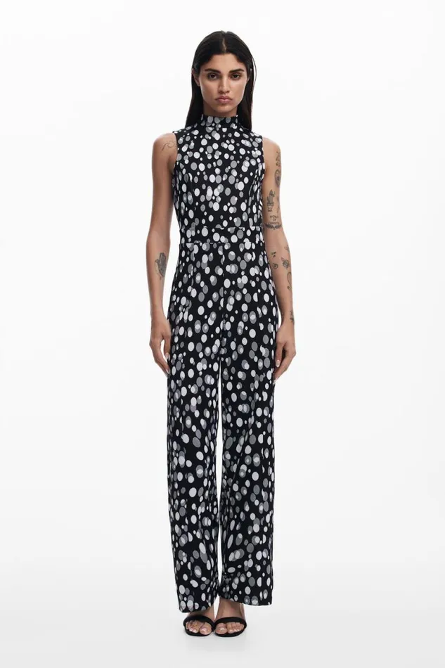 Women Trousers Desigual Polka Dot Jumpsuit
